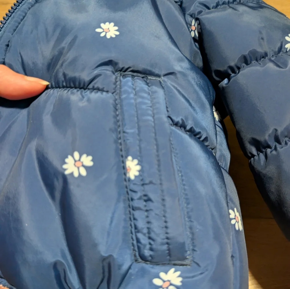 OshKosh B'gosh Navy Puffer Jacket with Pink Lining